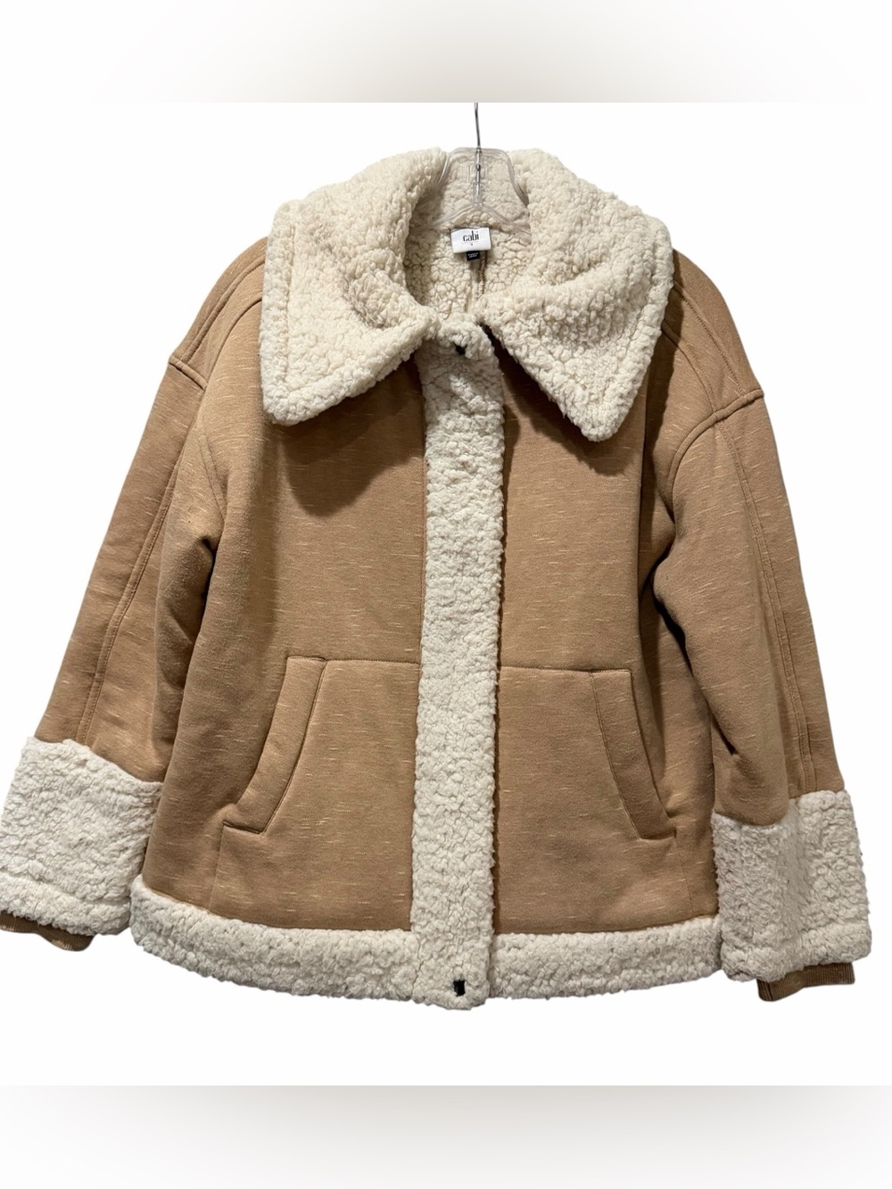 Cabi Women's Small McQueen Sherpa Lined Jacket 3908‎ Penny Lane Twiggy C